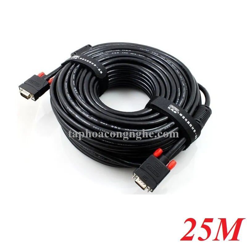 Unitek 97355 Y-C509G 3C+6 25M Màu Đen Cáp tín hiệu Vga LCD 30097355